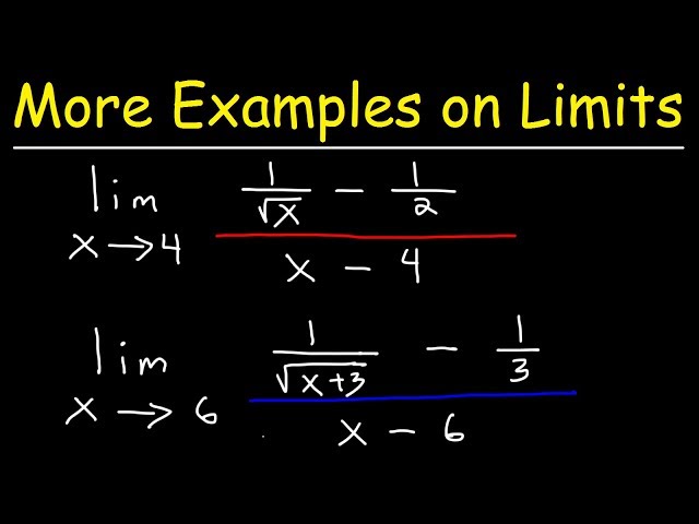 Evaluating Limits With Fractions and Square Roots