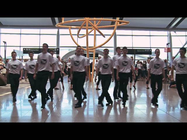 TAKE THE FLOOR Flashmob Dublin Airport