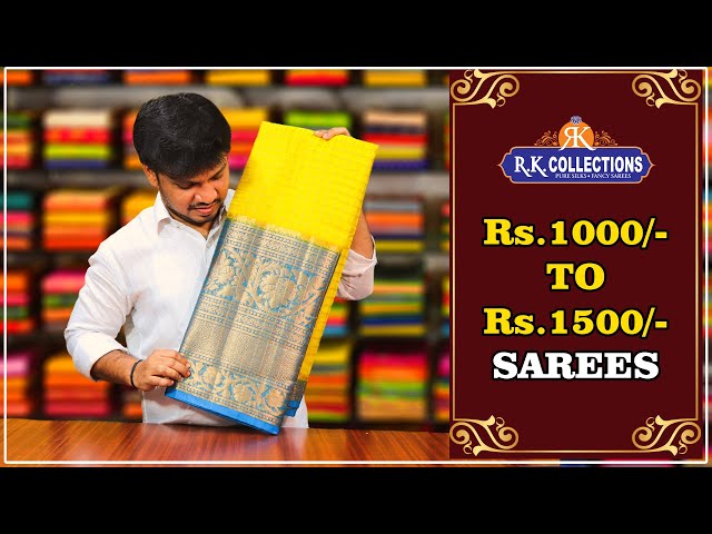 1000/-  To 1500/- Sarees I www.rkcollections.in I