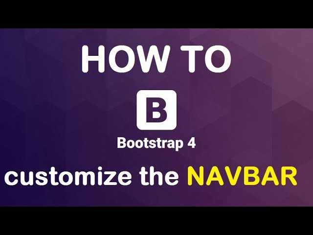 HOW TO change the bootstrap 4 NAVBAR background color.