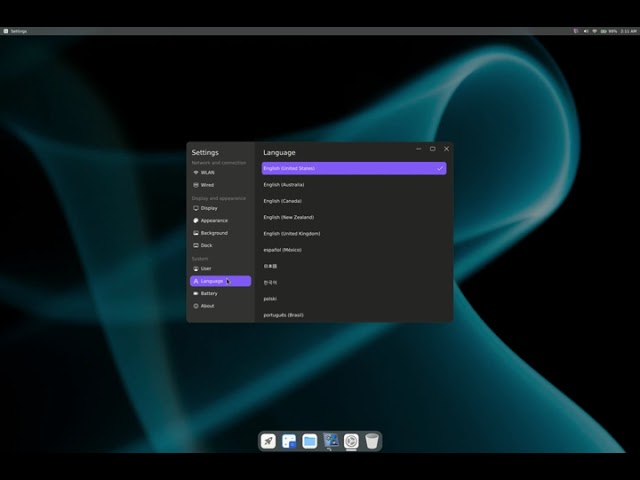 Cutefish Desktop on archlinux