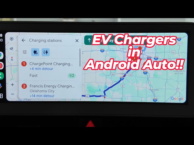 Google maps in Android Auto now has EV chargers!
