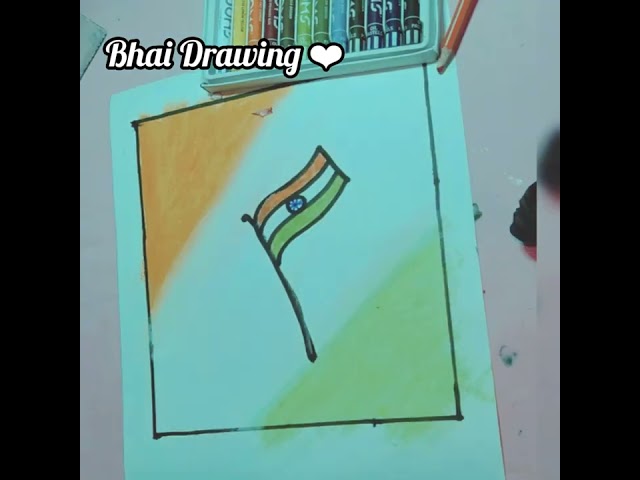 Independence Day Drawing | Independence day card | #shorts#youtubeshorts#viral#trending