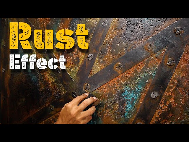 Discover how to transform wall putty into a stunning rusty iron plate..!