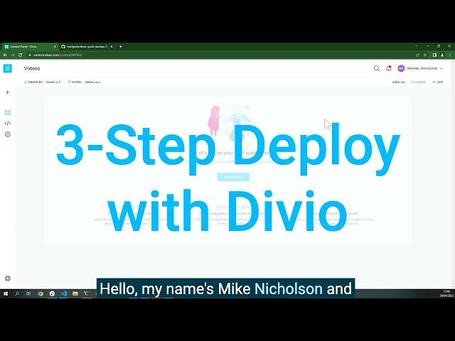 Deploy in 3 Steps with Divio