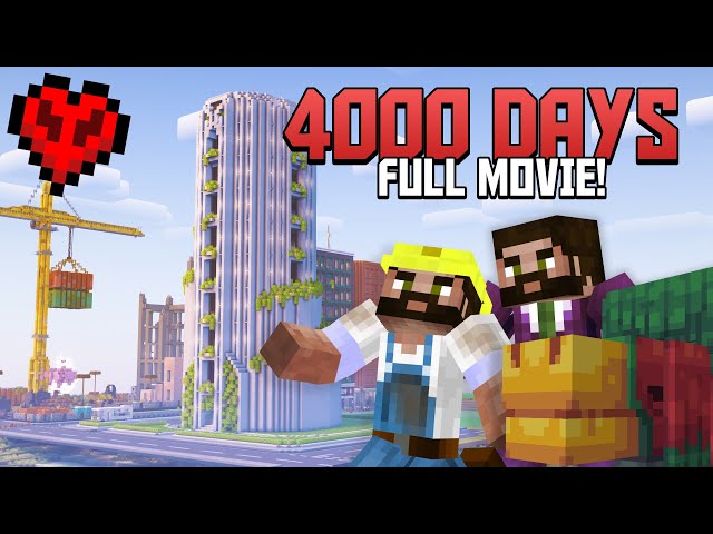 1000 days building a city in Hardcore Minecraft - FULL MOVIE!
