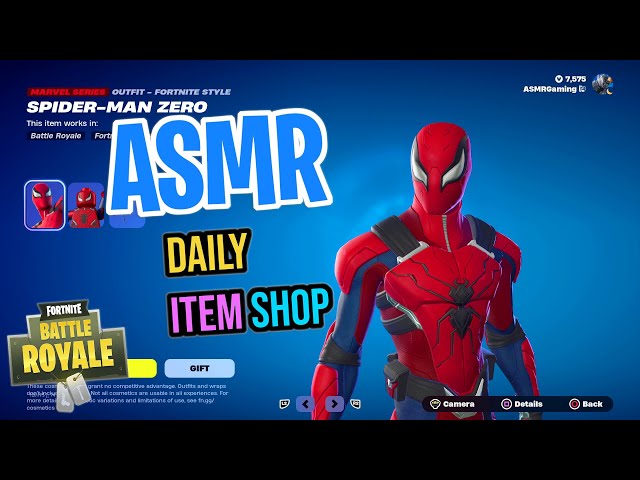 ASMR Fortnite Spider-Man Zero Skin Is Back! Daily Item Shop 🎮🎧 Relaxing Whispering 😴💤