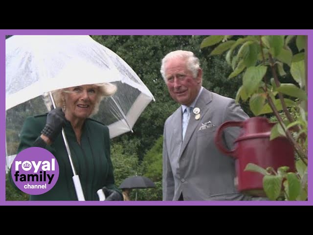 Prince Charles and Camilla Brave the Elements