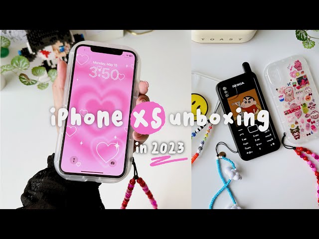 ✨ iPhone XS unboxing in 2023 (silver) + accessories ✨