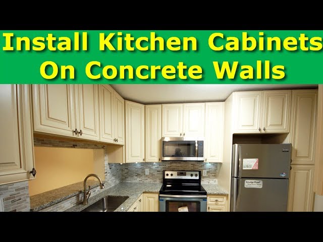 How To Install Kitchen Cabinets On Concrete Brick Walls, Drywall