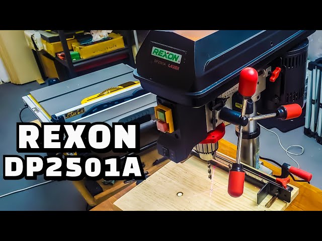 Bench drilling machine REXON DP2501A review with laser pointer_Drilling press_woodworking equipment