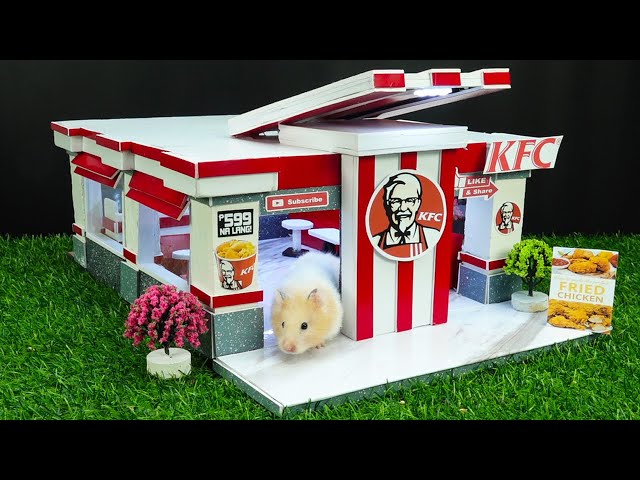 DIY - How to make Bricklaying mini model KFC restaurant from Mini Brick for hamster - Satisfying