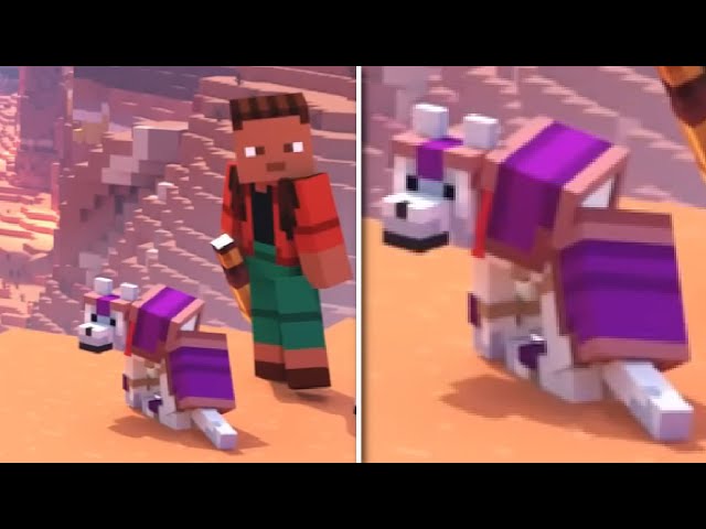 Mojang, wtf happened to this poor dog in your trailer? 😭
