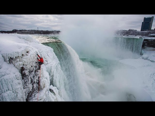 Will Gadd's Historic Climb Up Frozen Niagara Falls