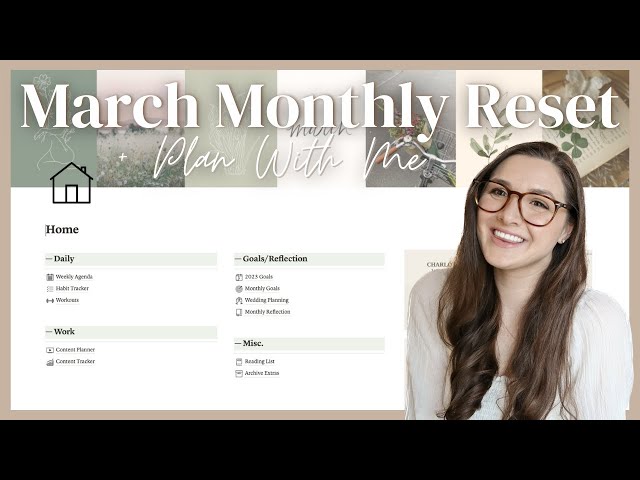 March Monthly Reset & Plan With Me 2023 | Setting Goals for the Month, & Monthly Reflection February