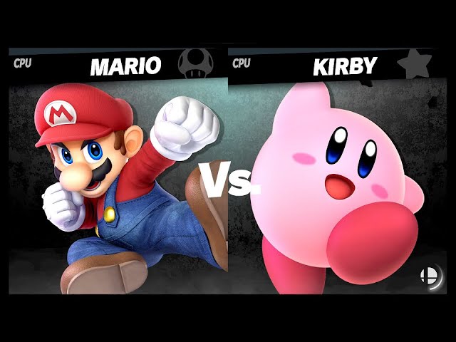 Mario vs Kirby LV 9 CPU Battle Super Smash Bros Ultimate