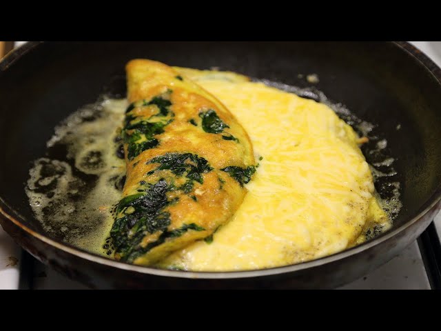 Spinach omelette | Spinach omelette with cheese | easy breakfast