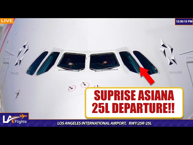 SUPER RARE ASIANA A380 TAKE OFF!