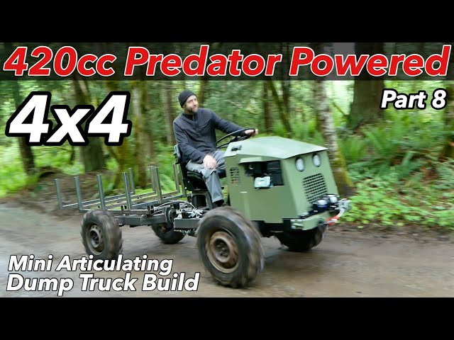 420cc Predator powered articulating 4x4 dump truck build part 8