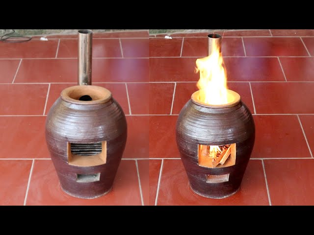 Clay Stove Smoke Free | Ideas Made From Old Jars