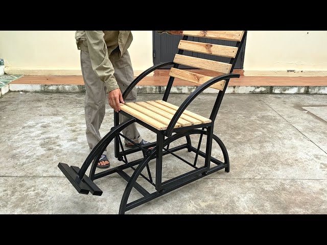 DIY - Great idea from bearings/How to make a relaxing rocking chair / Smart folding metal utensils !