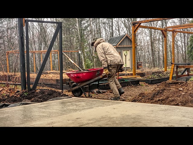 Pouring Footings and a Concrete Floor for a Stone Chicken Coop