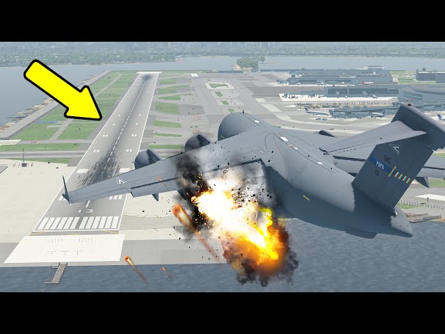 C-17 Too Hot And Exploded Right Before Landing | X-PLANE 11