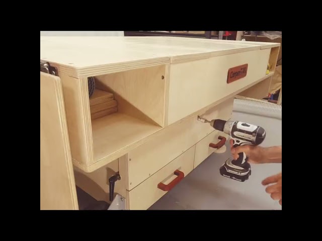 [DIY] Simple height adjustable workbench + Downdraft sanding table/ Full video in the description