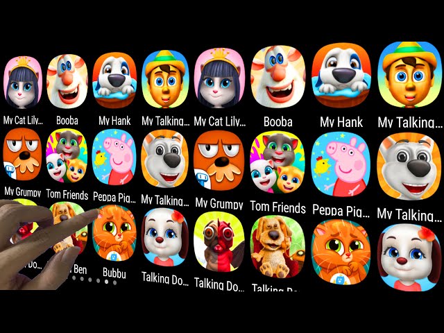 My Talking (Pinocchio + Hank + Dog Bella + Ben + Tom Friends) & My Virtual (Booba + Bubbu + Grumpy)