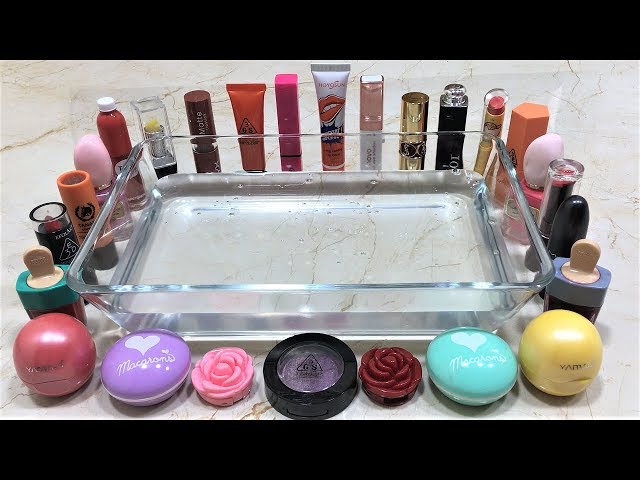 Mixing Makeup into Clear Slime !!! Relaxing Slimesmoothie Satisfying Slime Videos #87