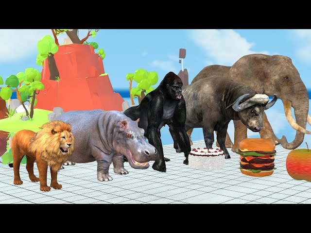 5 Giant Duck, Cow, Elephant, Tiger, Gorilla, Buffalo, Lion, Sheep, Transfiguration funny animal 2023