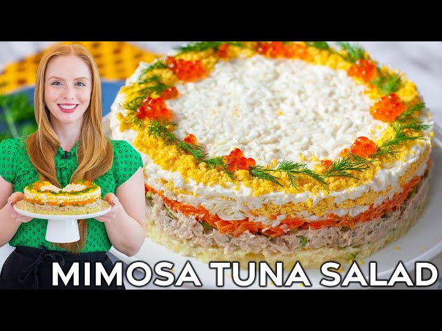 Mimosa Salad - Layered Tuna Salad Recipe | Perfect for Holidays!