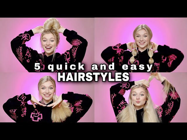 5 QUICK & EASY HAIRSTYLES | Charli Elise