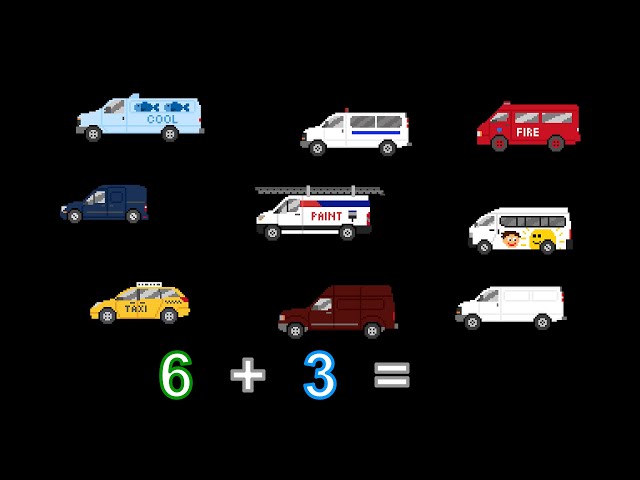 Vehicle Math - Addition 3 - The Kids' Picture Show
