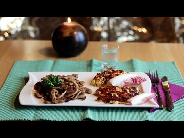 Gebratener FETAKÄSE mit PILZEN : low carb - oder auch nicht | Saganaki "griechische Küche"