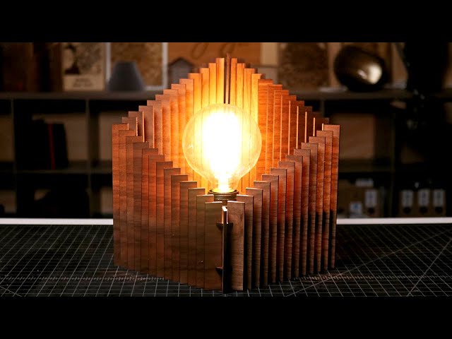 How to make a Mountain Inspired Lamp with a Laser Cutter