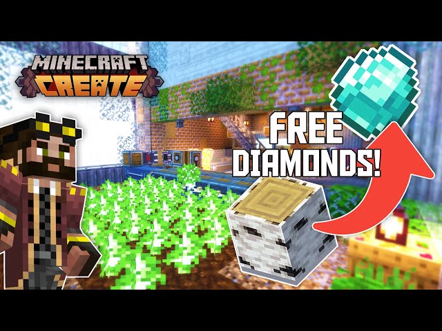How to generate FREE DIAMONDS in Minecraft Create Mod!