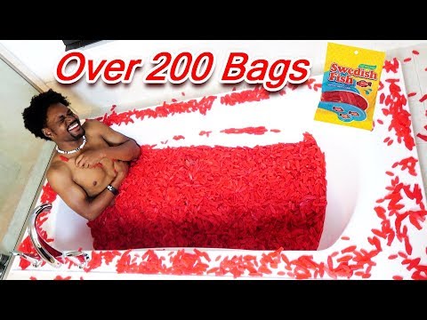 I FILLED MY ENTIRE BATHTUB WITH SWEDISH FISH FOR 2MIL (2 Million Subscriber Special - Part 1)