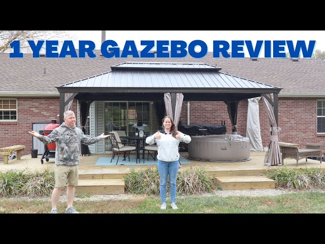 1 Year Update on Our Kozyard/ Purple Leaf Permanent Gazebo - Would We Buy It Again?