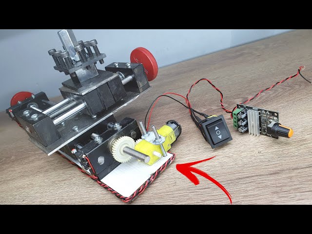 How to make Motorized Lathe Slide - Motorlu torna kızağı yapımı