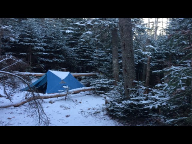 Extreme Winter Camping in Alaska (-39C) Backcountry Hot Tent Camping Camping in Snow Storm, ASMR