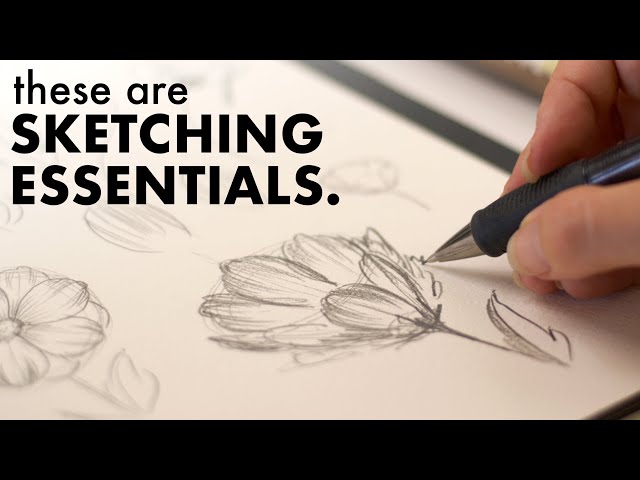 How to sketch flowers before you paint.