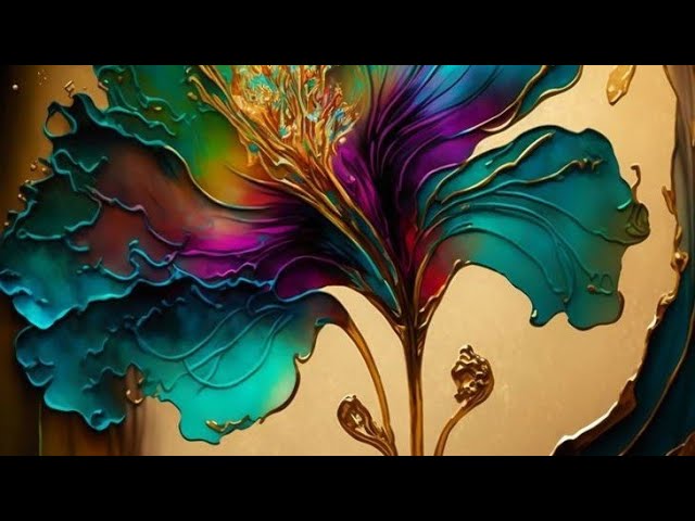 Try this Abstract flower/wallputtycraft ideas/Reliefpainting/3D paintings