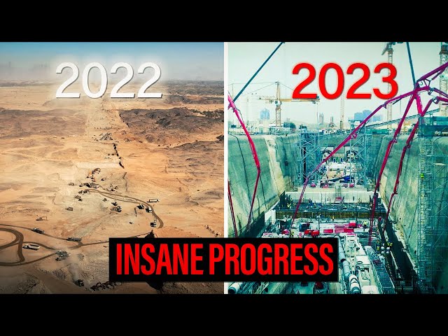 Construction Update: The Line | Saudi Arabia's Futuristic Megaproject in NEOM