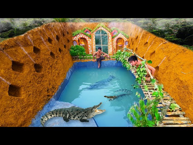 1000 Days Of Building Million-View Projects With Water Slide Swimming Pools And Underground House