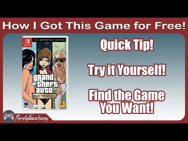 Quick Tip on How I Got This Switch Game for Free!