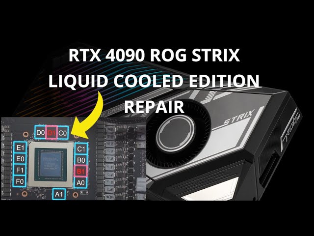 ASUS RTX 4090 ROG STRIX LC BLACK SCREEN REPAIR | Joshi Repair #gpurepair
