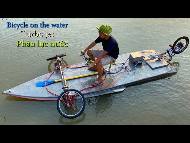 Make a bicycle that runs underwater with a water jet engine