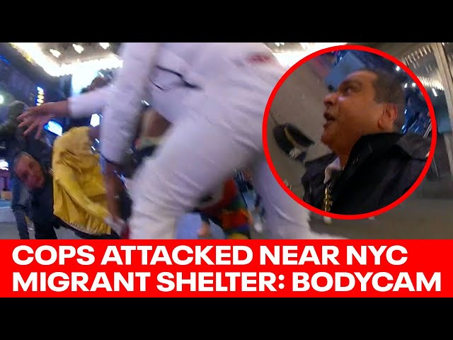 Bodycam video shows Times Square NYPD attack