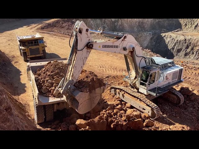 Liebherr 984 Excavator Loading Caterpillar 777 Dumpers - Sotiriadis/Labrianidis Mining Works